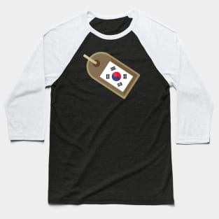 South Korea - Korean Flag (Tag) Baseball T-Shirt